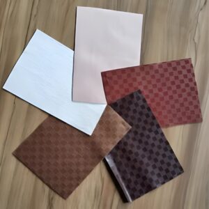 Vaccum PVC Embossed Leather Fabric